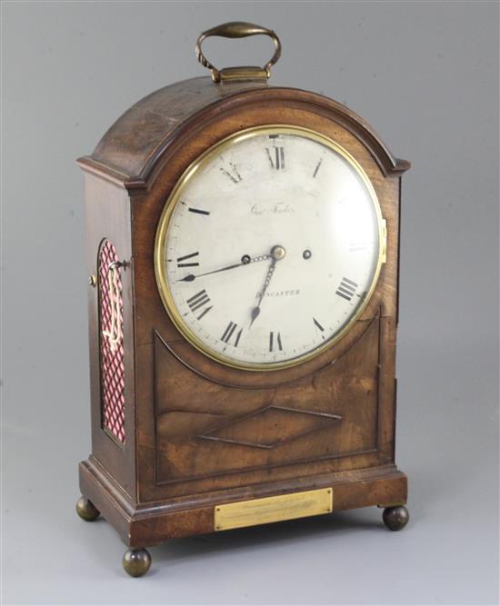 George Fowley of Doncaster. A Regency mahogany bracket clock, height 16.5in.